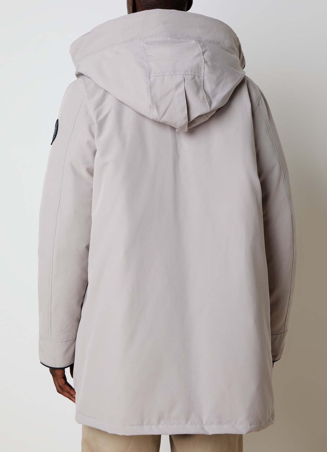 Canada Goose Langford parka met donsvulling en logo - achterkant 3 lichtgrijs