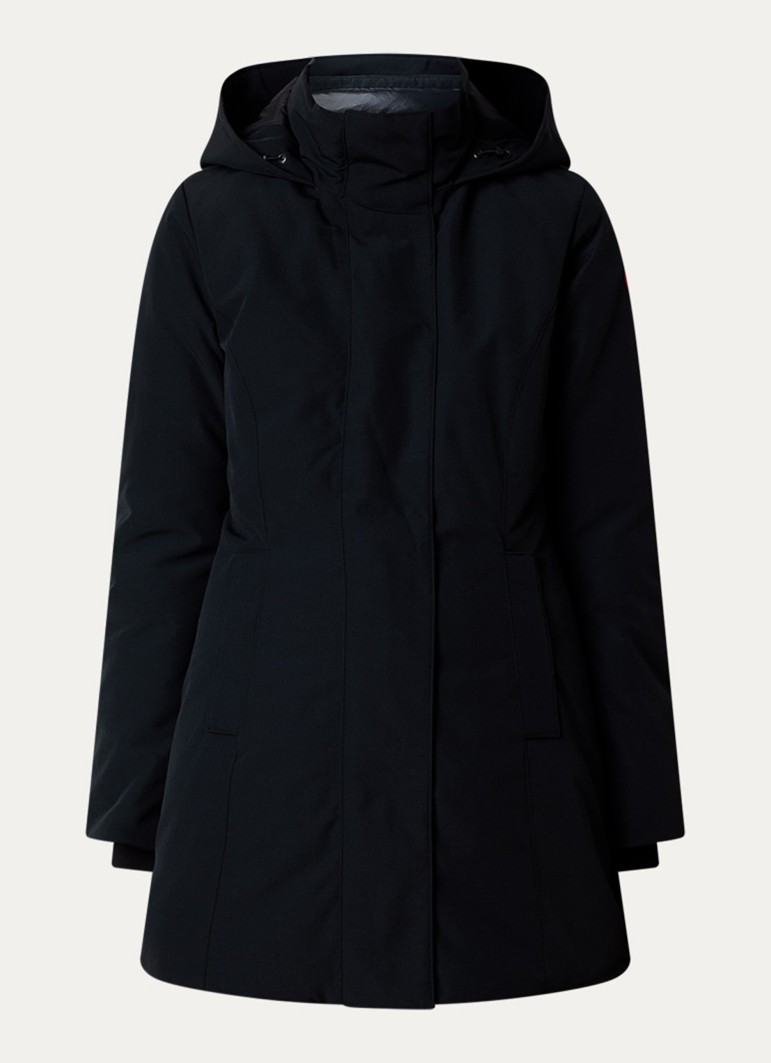 Canada Goose Leslie gewatteerde parka met donsvulling en capuchon - voorkant zwart