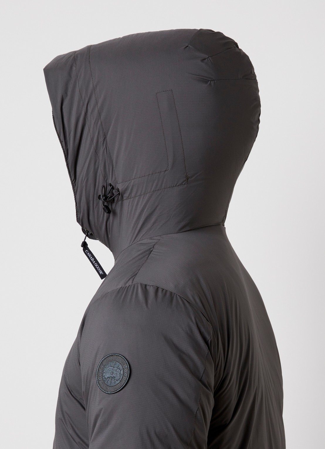 Canada Goose lodge gewatteerd jack met donsvulling - detail 3 grijs