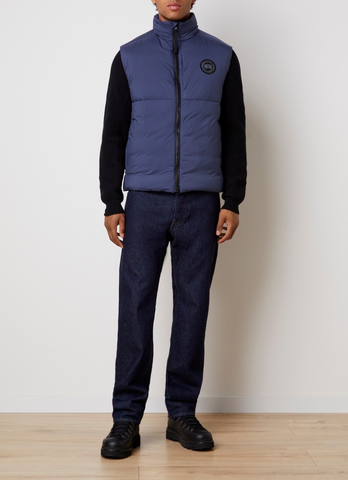 Canada Goose Lodge gewatteerde bodywarmer met ritszakken - voorkant 6 staalblauw