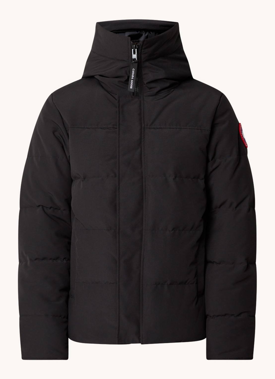 Canada Goose MacMillan gewatteerde parka met donsvulling en capuchon - voorkant 5 zwart