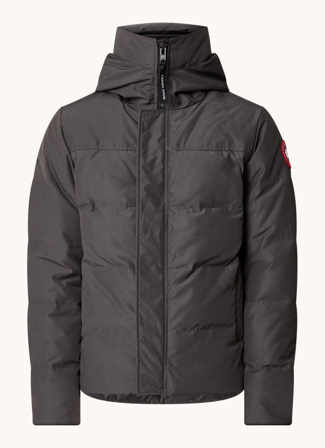 Canada Goose MacMillan gewatteerde parka met donsvulling en capuchon - voorkant 5 middengrijs