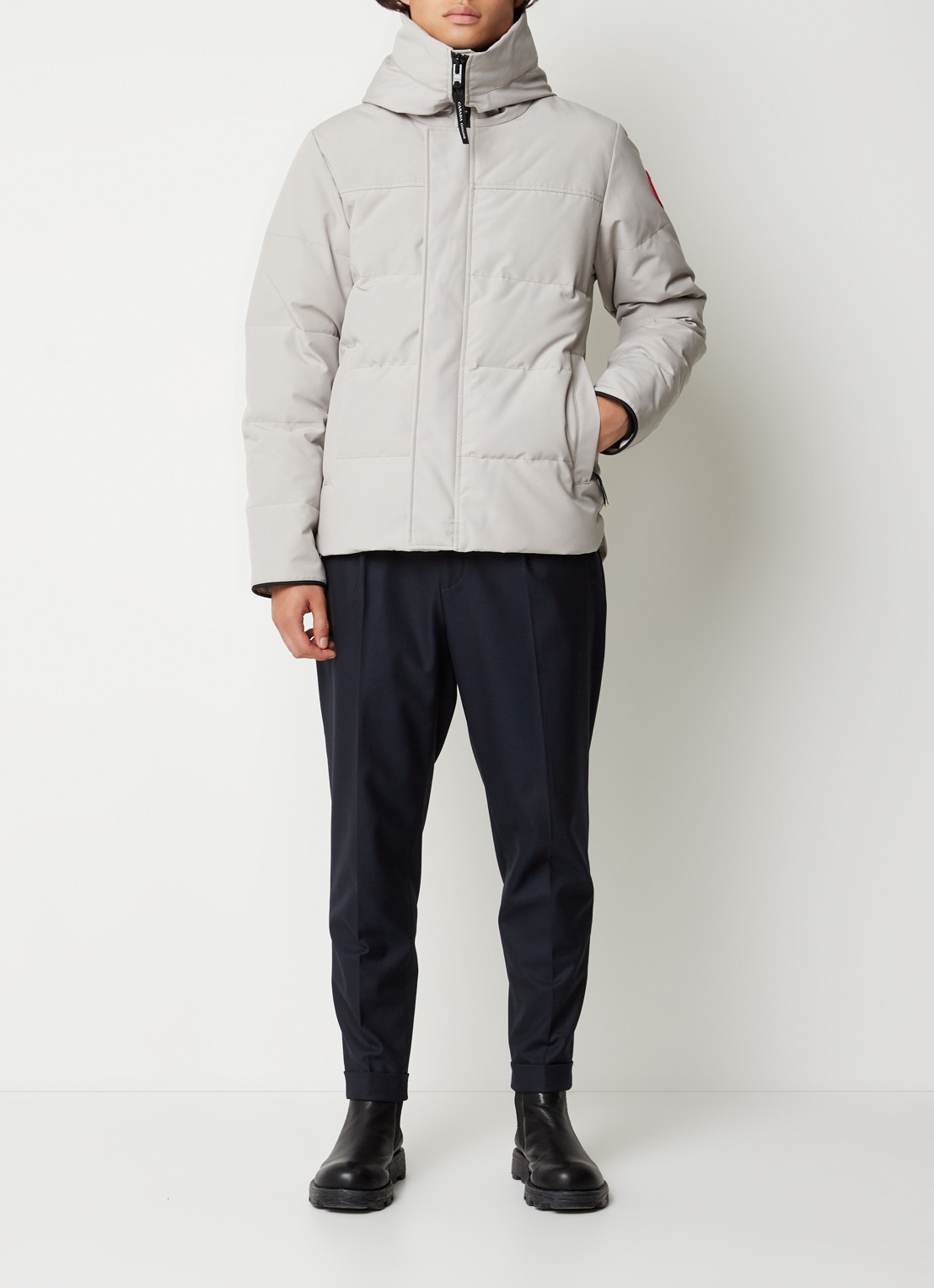 Canada Goose MacMillan gewatteerde parka met donsvulling en capuchon - voorkant 6 zand