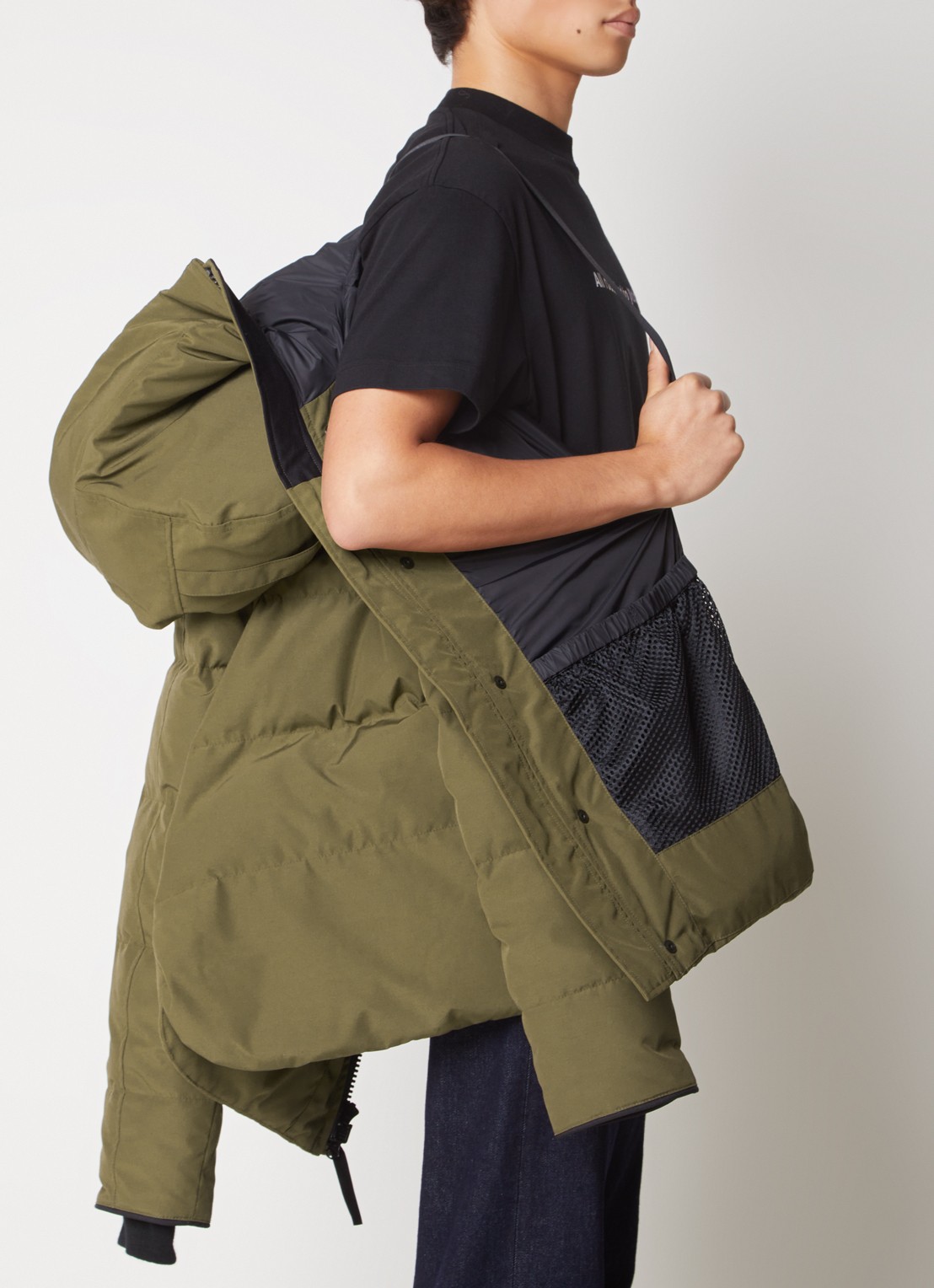 Canada Goose MacMillan gewatteerde parka met donsvulling en capuchon - detail 4 mosgroen