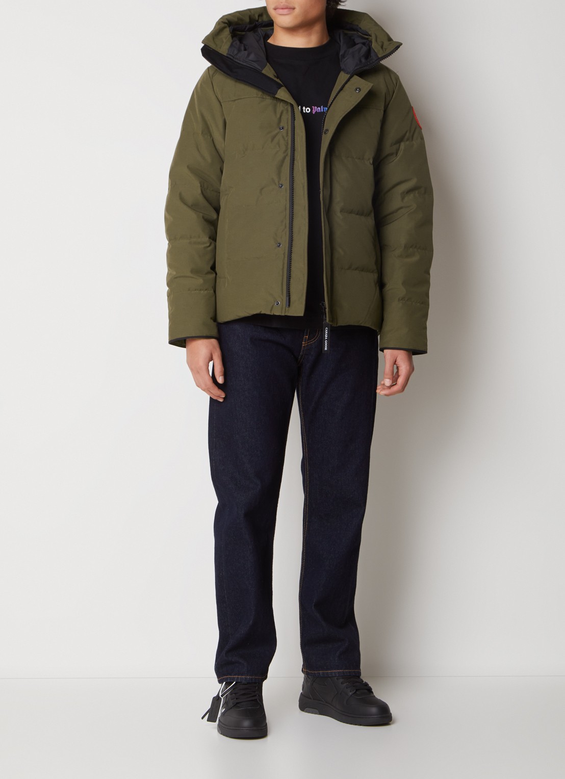 Canada Goose MacMillan gewatteerde parka met donsvulling en capuchon - voorkant 6 mosgroen