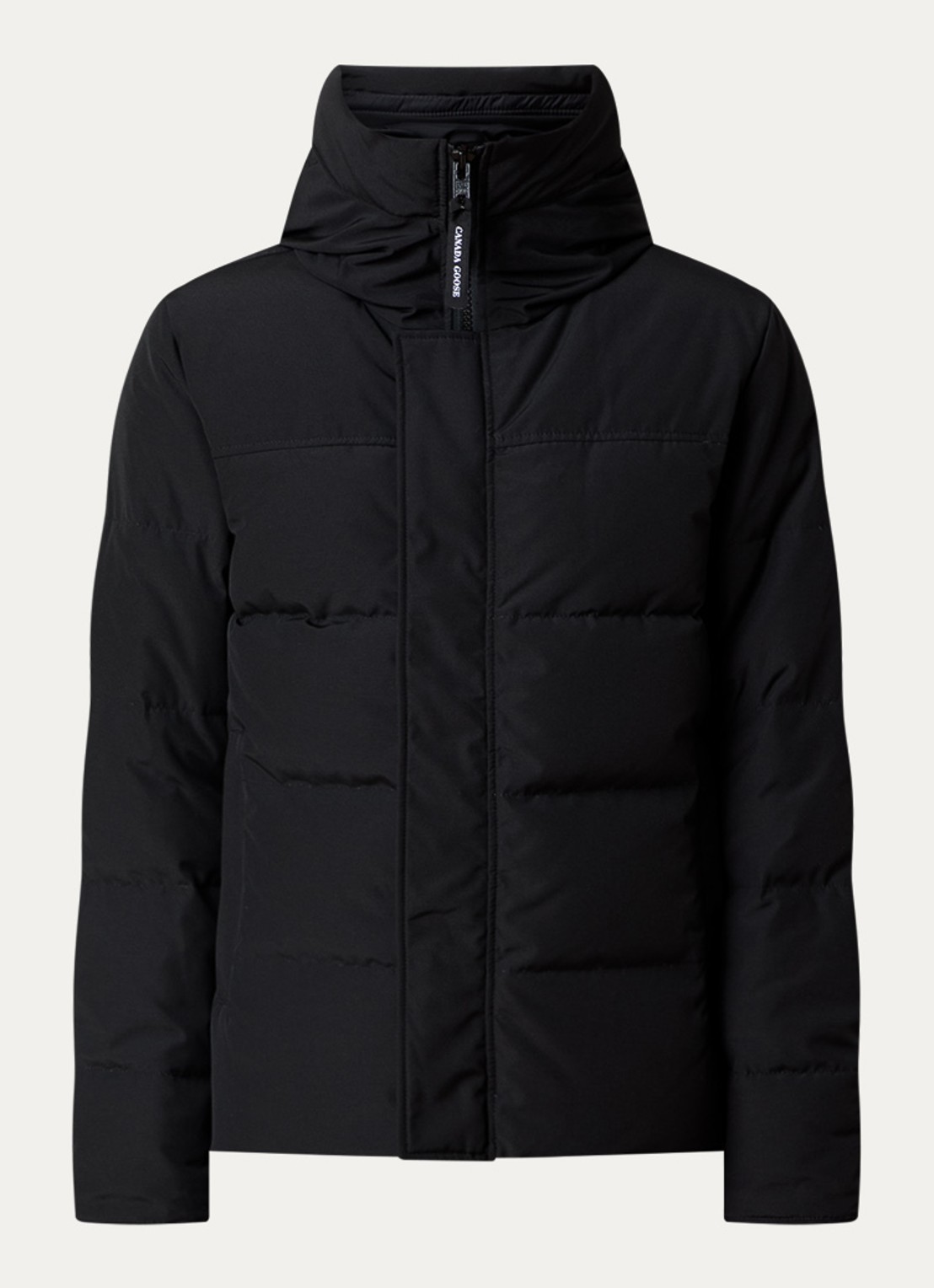 Canada Goose Macmillan gewatteerde parka met donsvulling en steekzakken - voorkant zwart