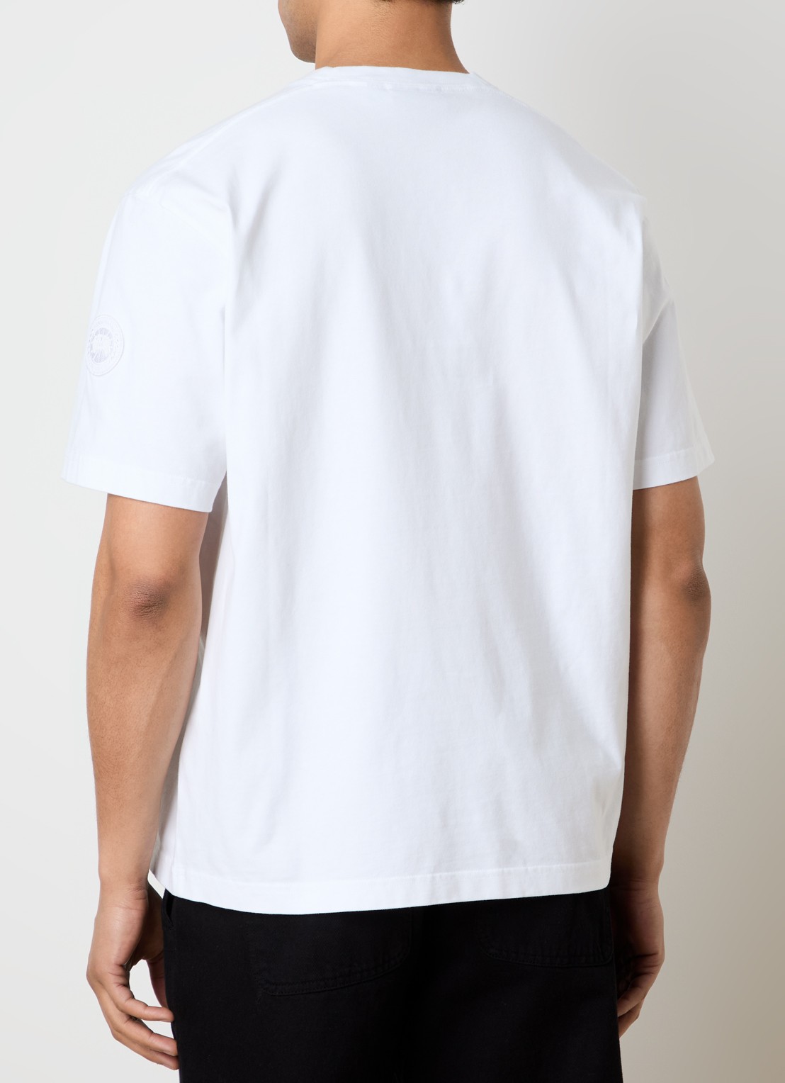 Canada Goose Novo T-shirt met logo  - achterkant 3 gebroken wit
