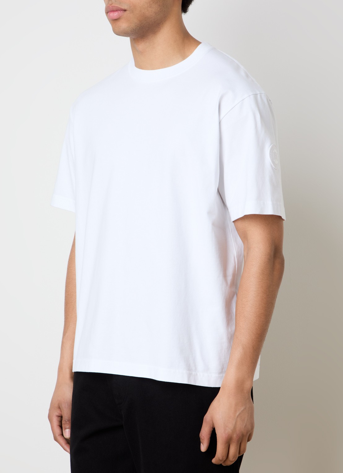 Canada Goose Novo T-shirt met logo  - detail 4 gebroken wit
