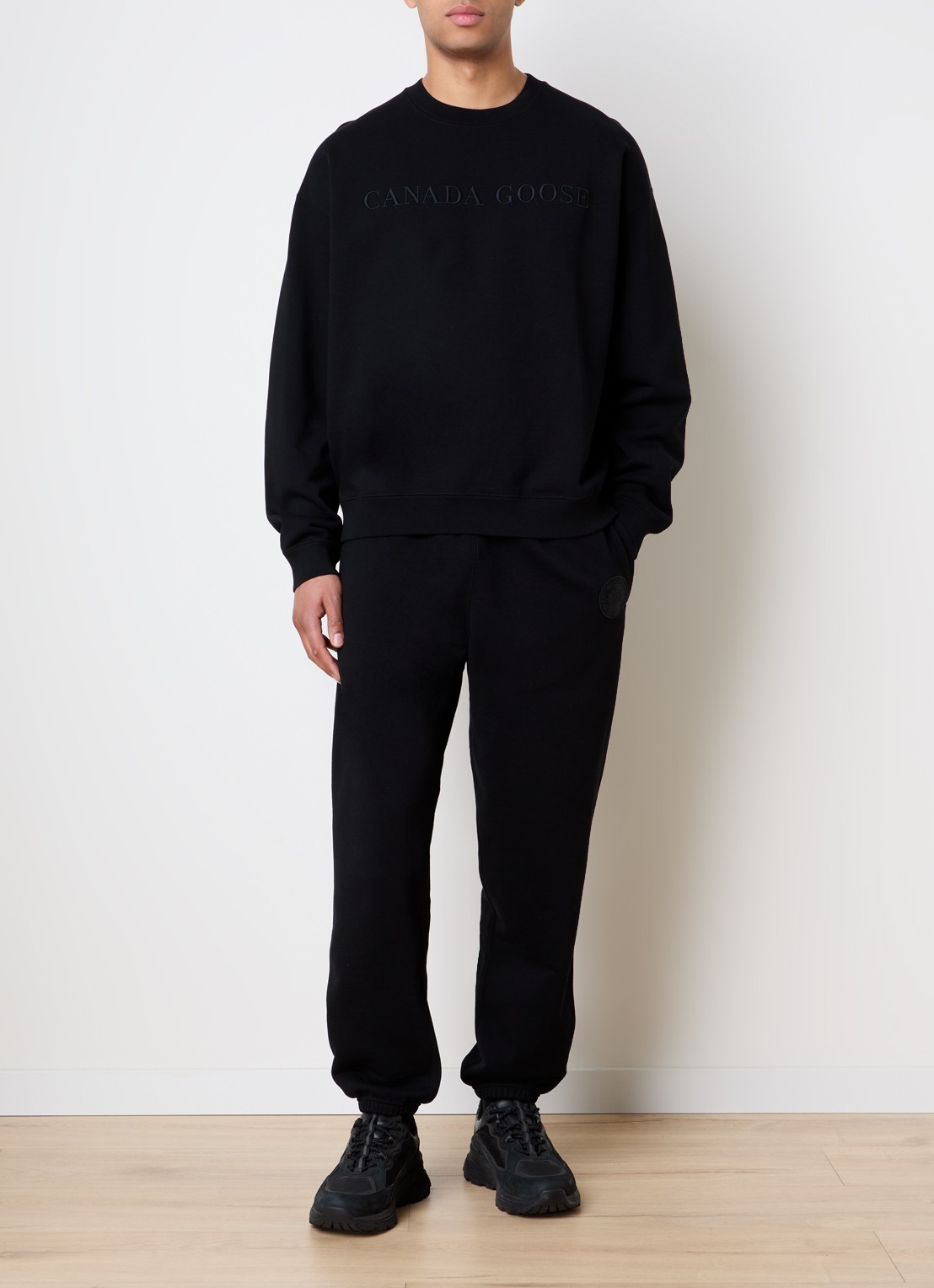 Canada Goose Rove sweater met logo - voorkant 2 zwart
