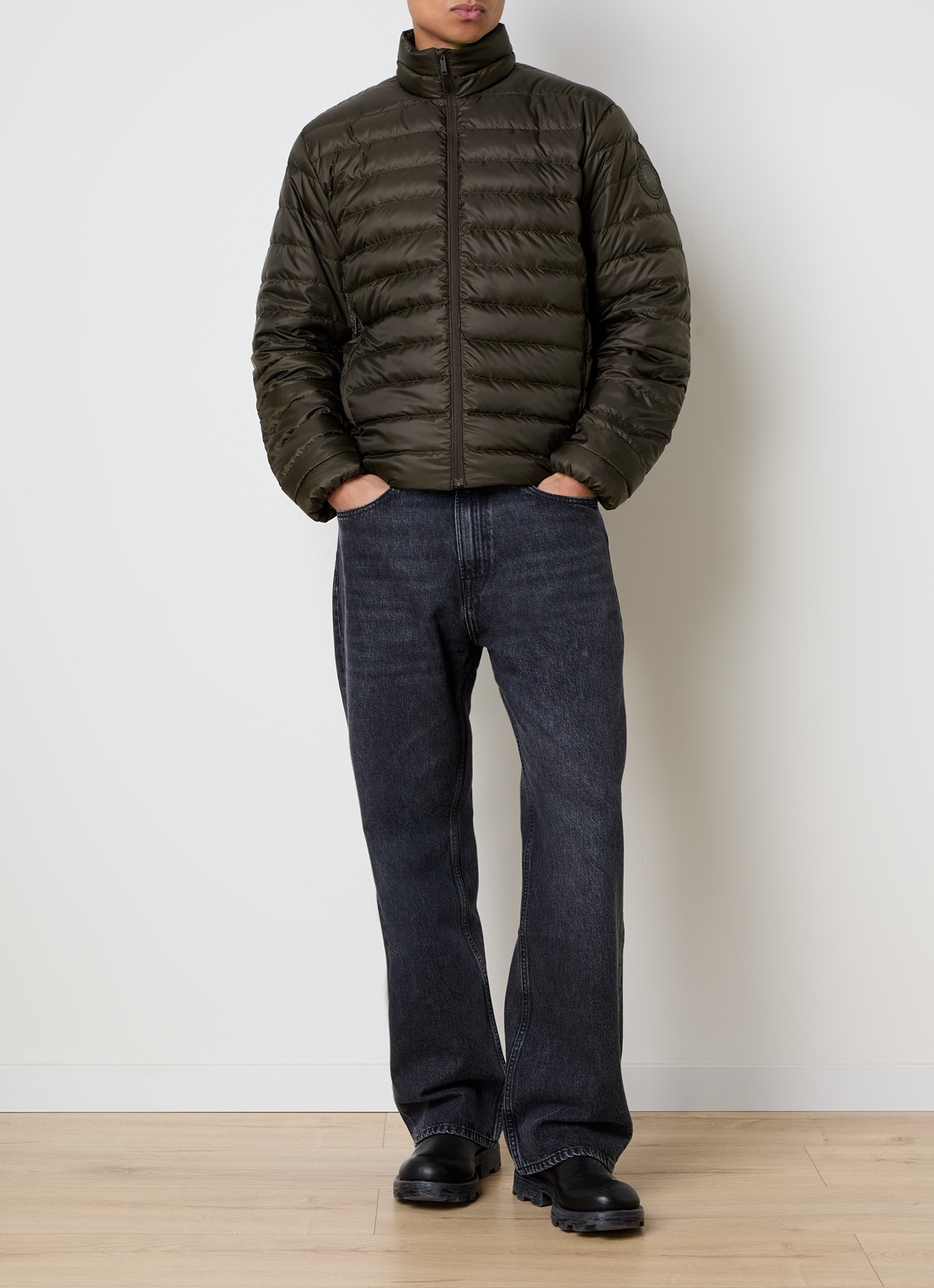 Canada Goose Stratus gewatteerd jack met donsvulling  - voorkant 2 legergroen