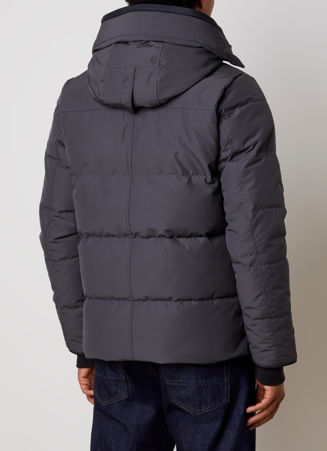 Canada Goose Wyndham gewatteerde parka met donsvulling en waterafstotende coating - achterkant donkergrijs