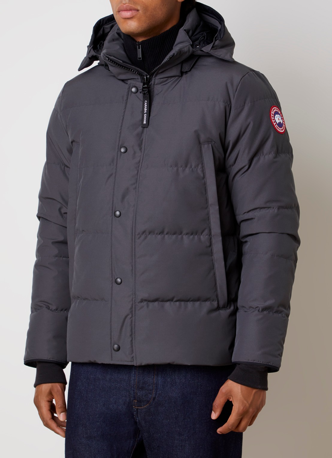 Canada Goose Wyndham gewatteerde parka met donsvulling en waterafstotende coating - detail 2 donkergrijs