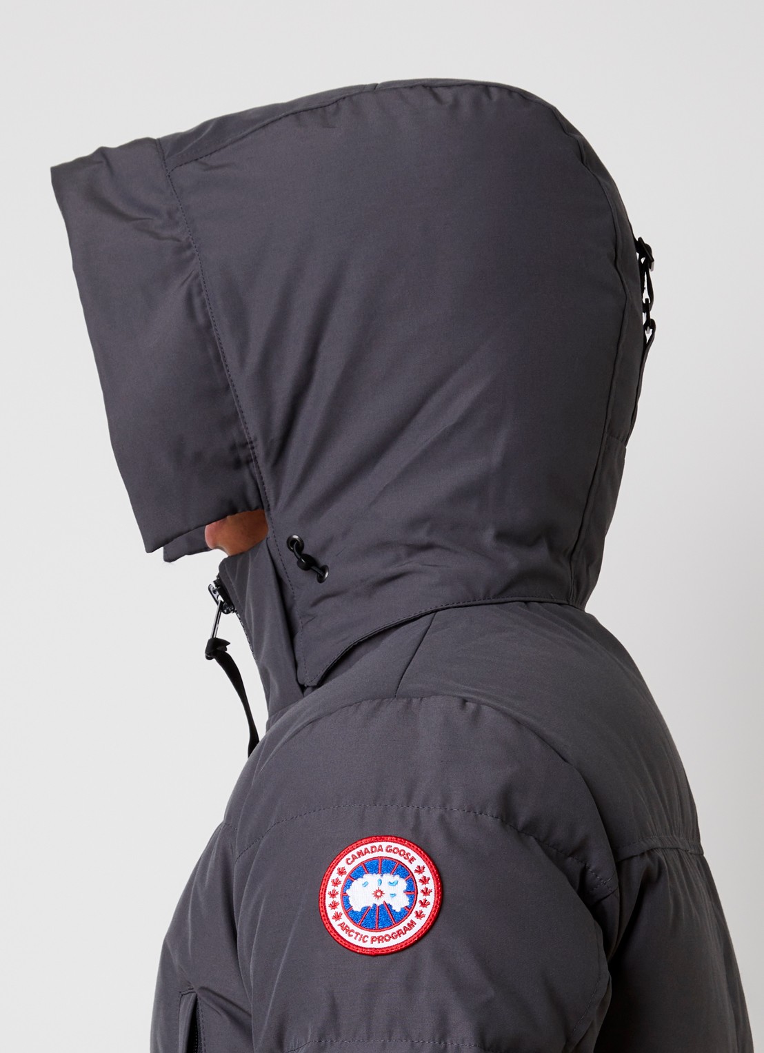 Canada Goose Wyndham gewatteerde parka met donsvulling en waterafstotende coating - detail 4 donkergrijs