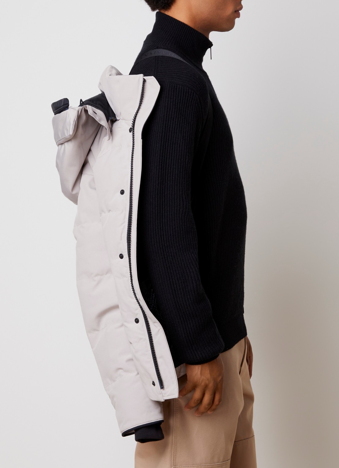 Canada Goose Wyndham gewatteerde parka met donsvulling en waterafstotende coating - detail 5 creme