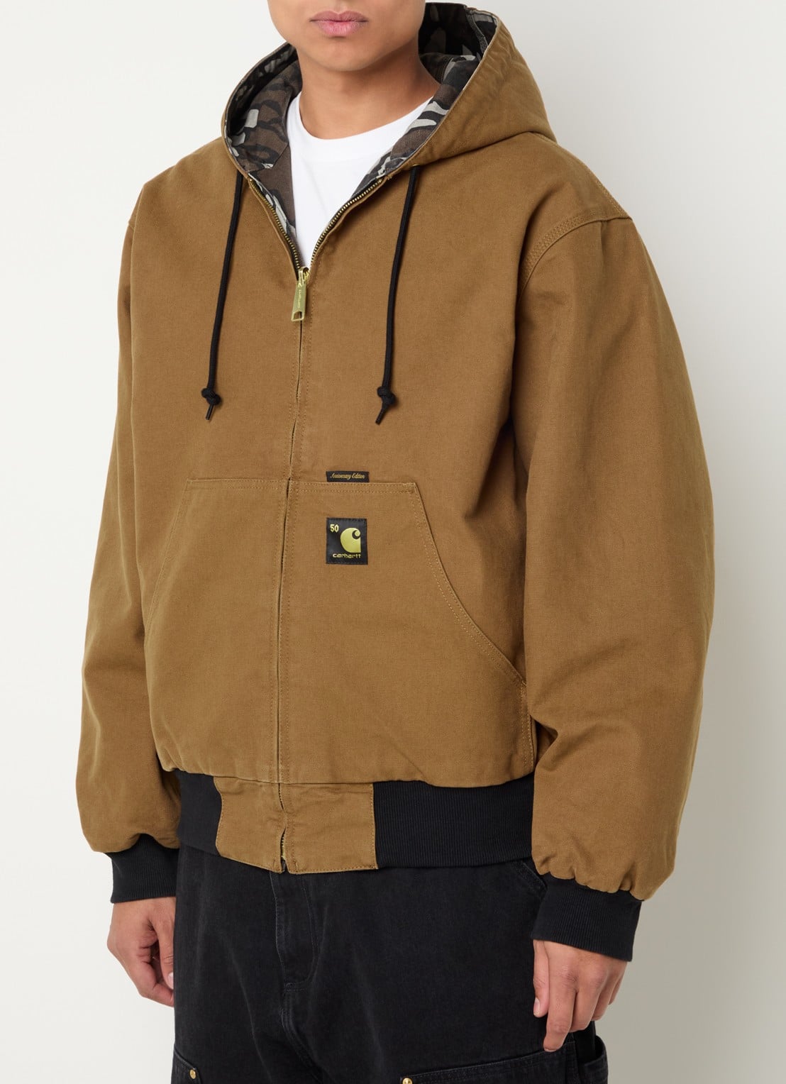 Carhartt WIP 50th Anniversary Edition Active reversible bomberjack met capuchon - detail 5 camel