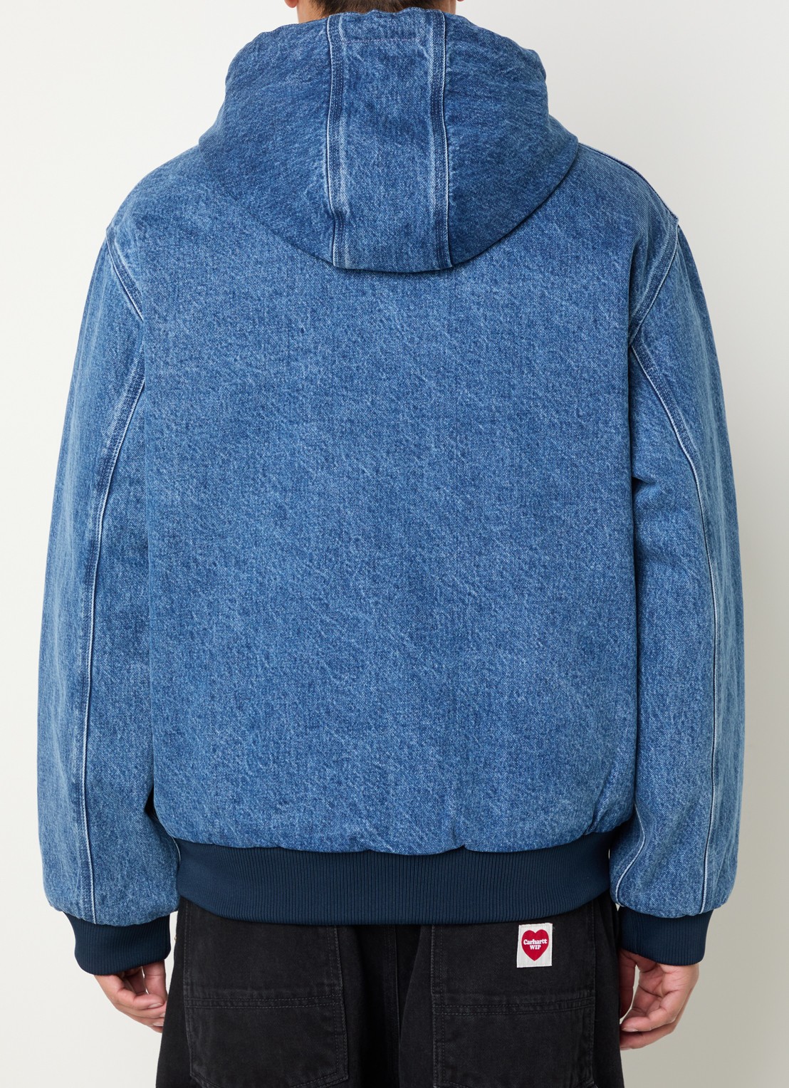 Carhartt WIP 50th Anniversary Edition Active reversible gewatteerd bomberjack met capuchon - achterkant 5 indigo