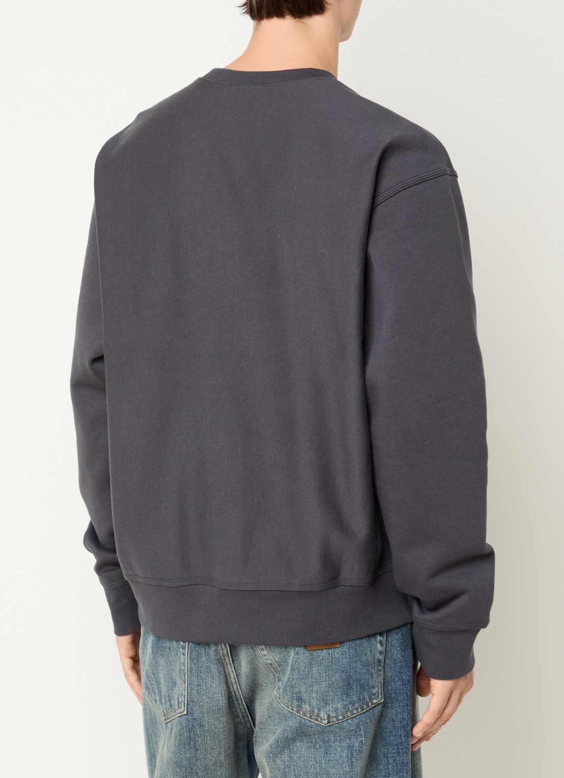 Carhartt WIP American Script sweater met logoborduring - achterkant 4 antraciet