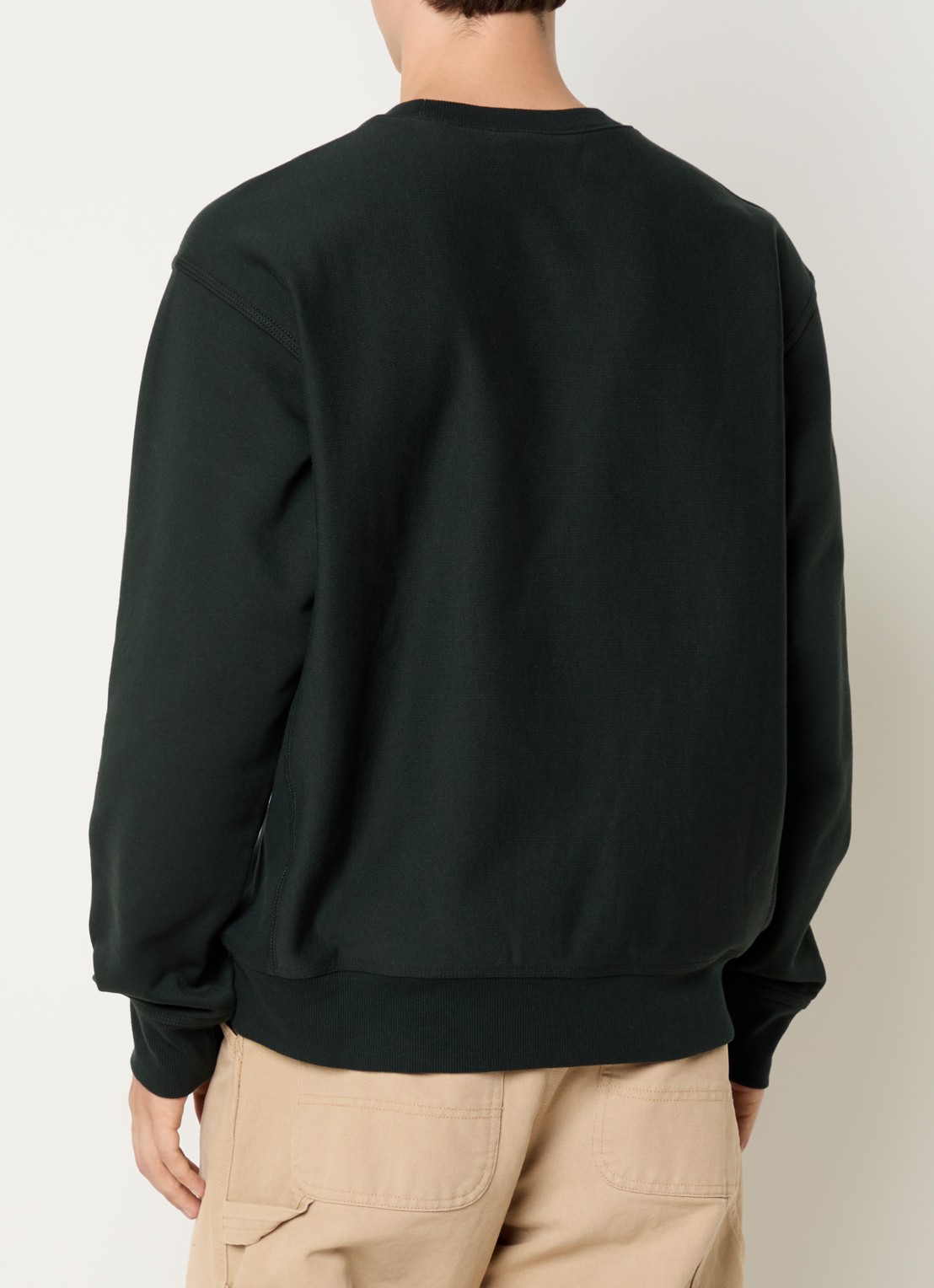 Carhartt WIP American Script sweater met logoborduring - achterkant 2 groen