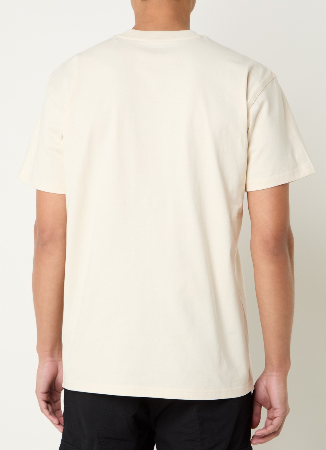 Carhartt WIP American Script T-shirt van  katoen met logoborduring - achterkant 4 creme