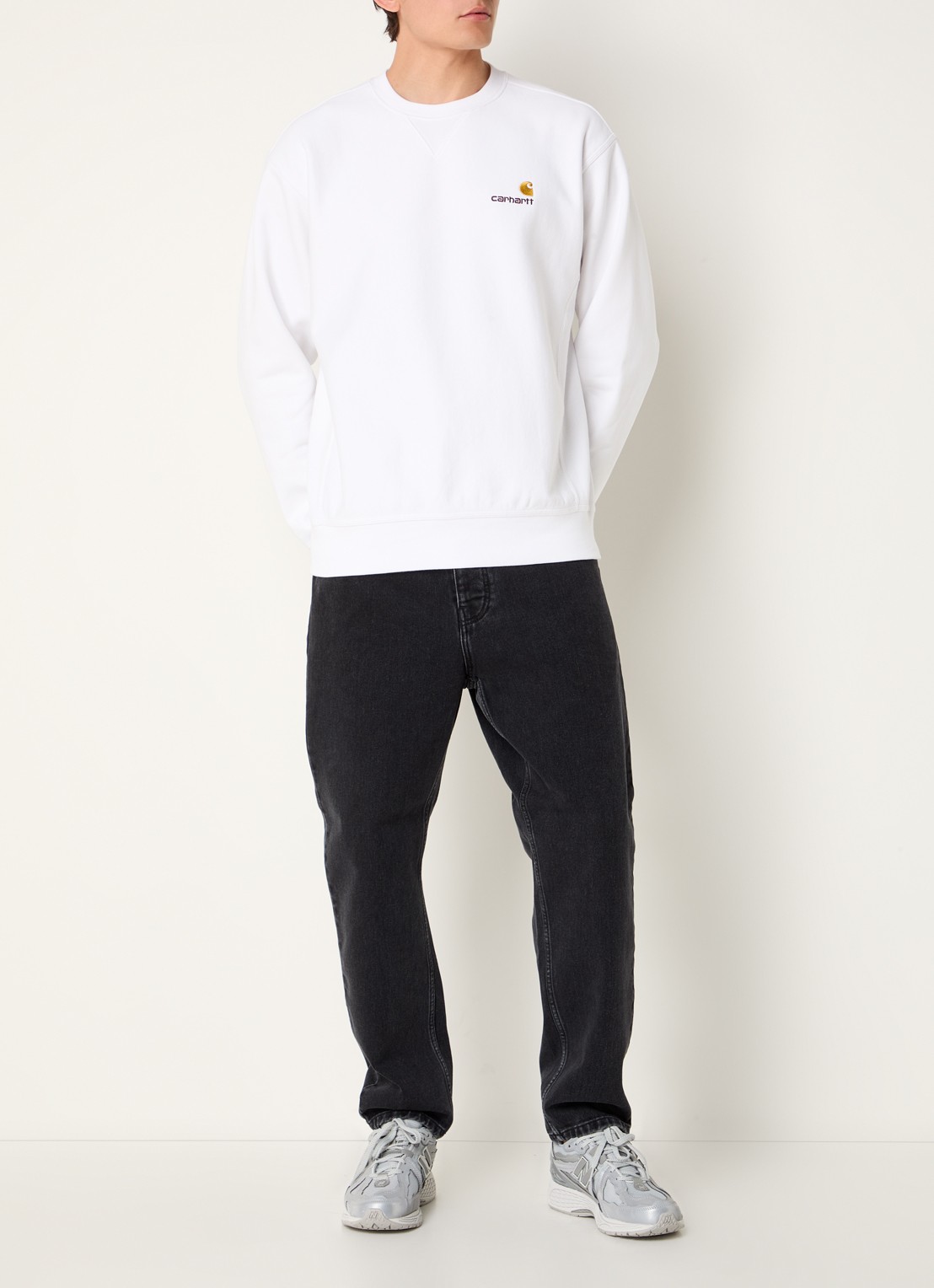 Carhartt WIP American sweater met logoborduring - voorkant 2 wit