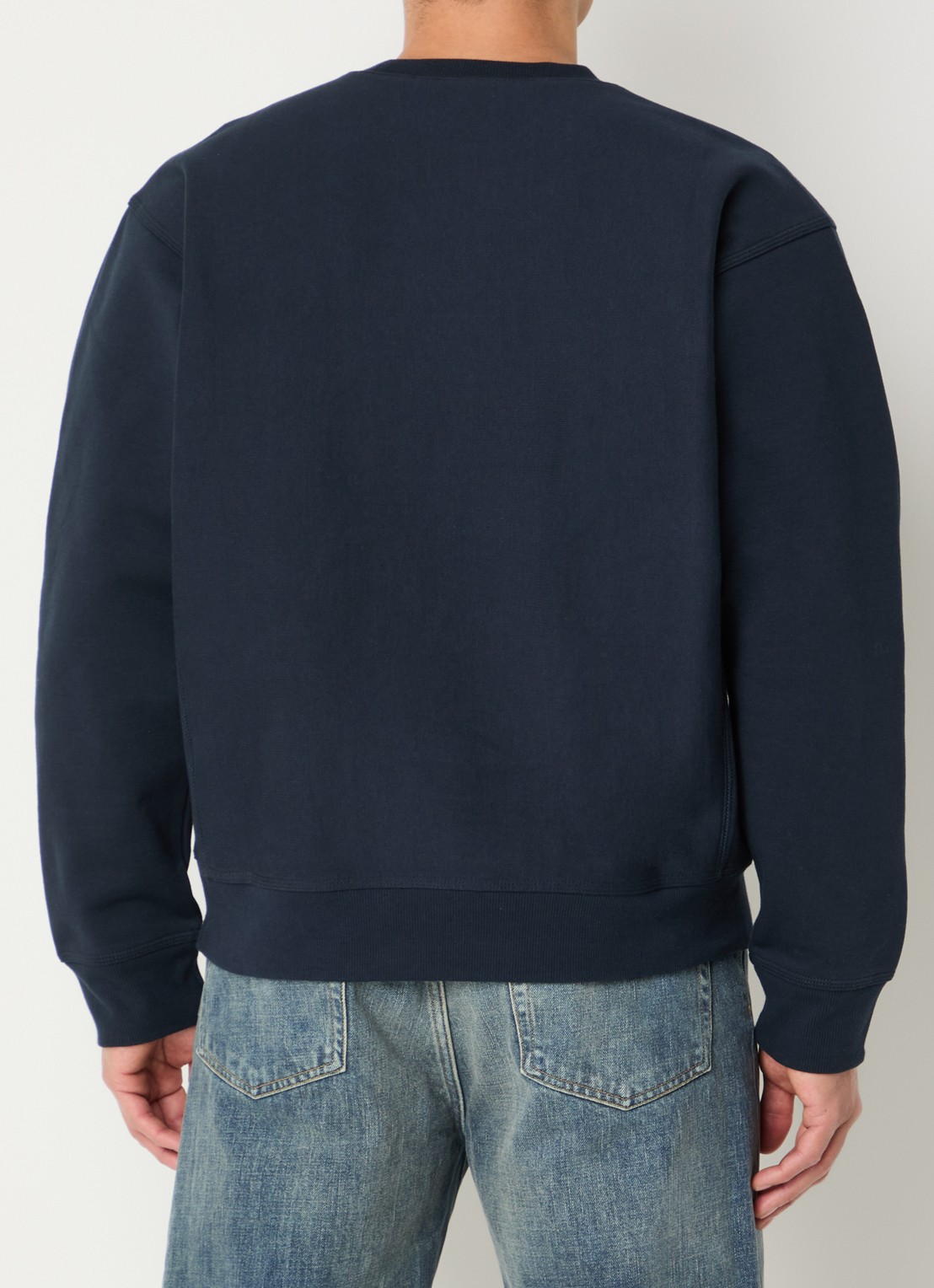 Carhartt WIP American sweater met logoborduring - achterkant donkerblauw
