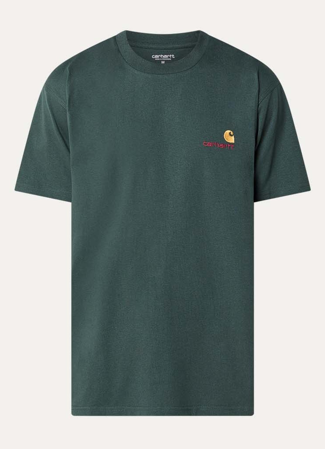 Carhartt WIP American T-Shirt met logo - voorkant groen