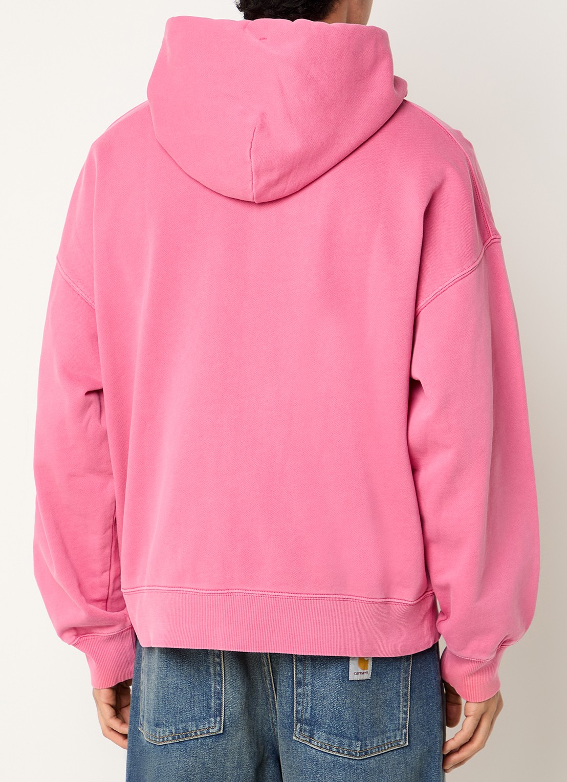 Carhartt WIP Benton sweatvest met logo - achterkant 5 roze