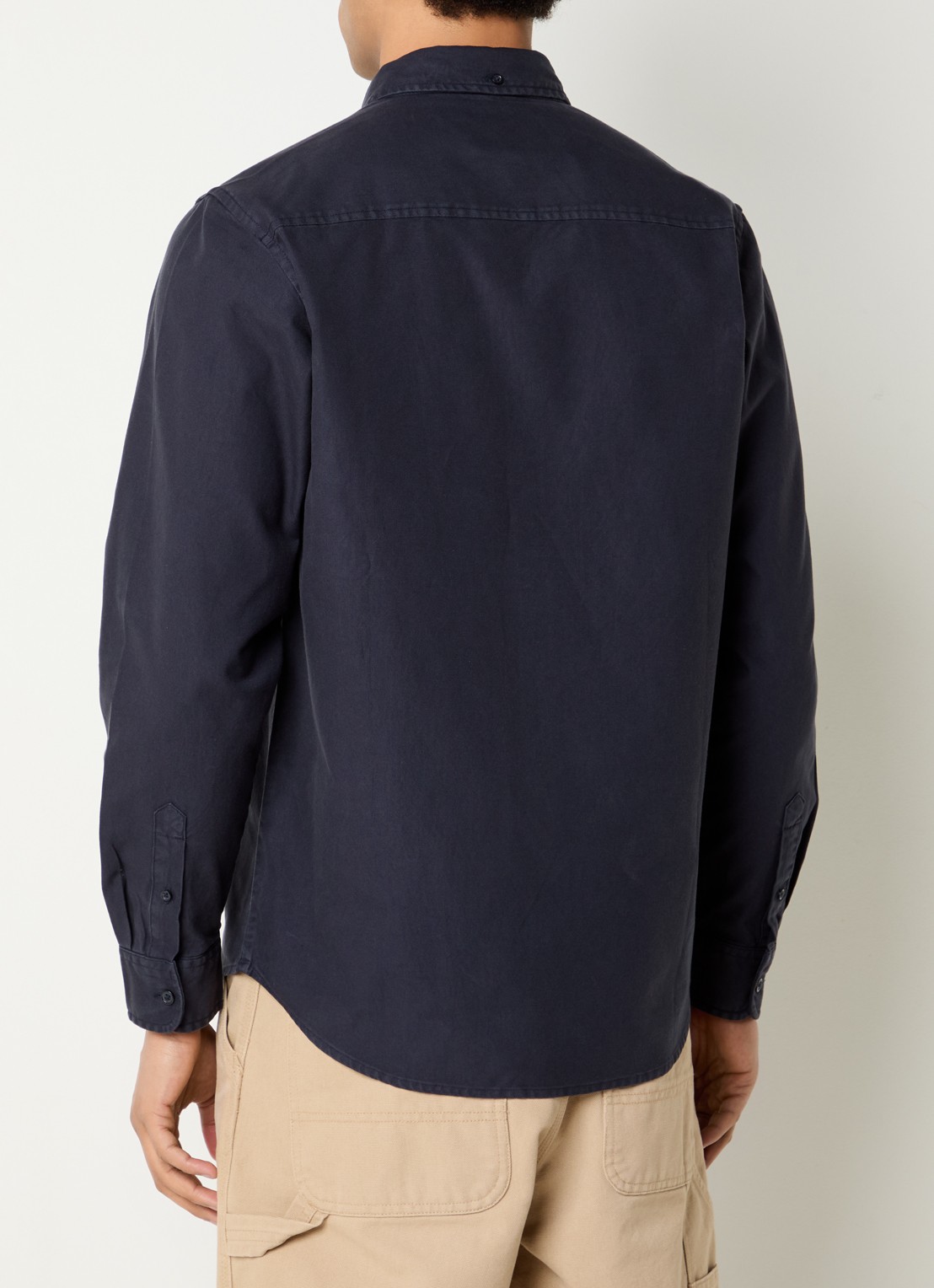 Carhartt WIP Bolton regular fit overshirt met logoborduring - achterkant 3 donkerblauw