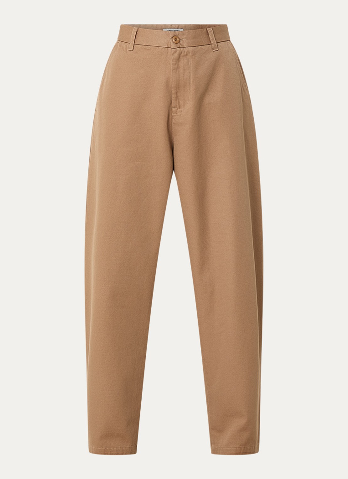 Carhartt WIP Brady high waist loose fit broek met steekzakken - voorkant camel