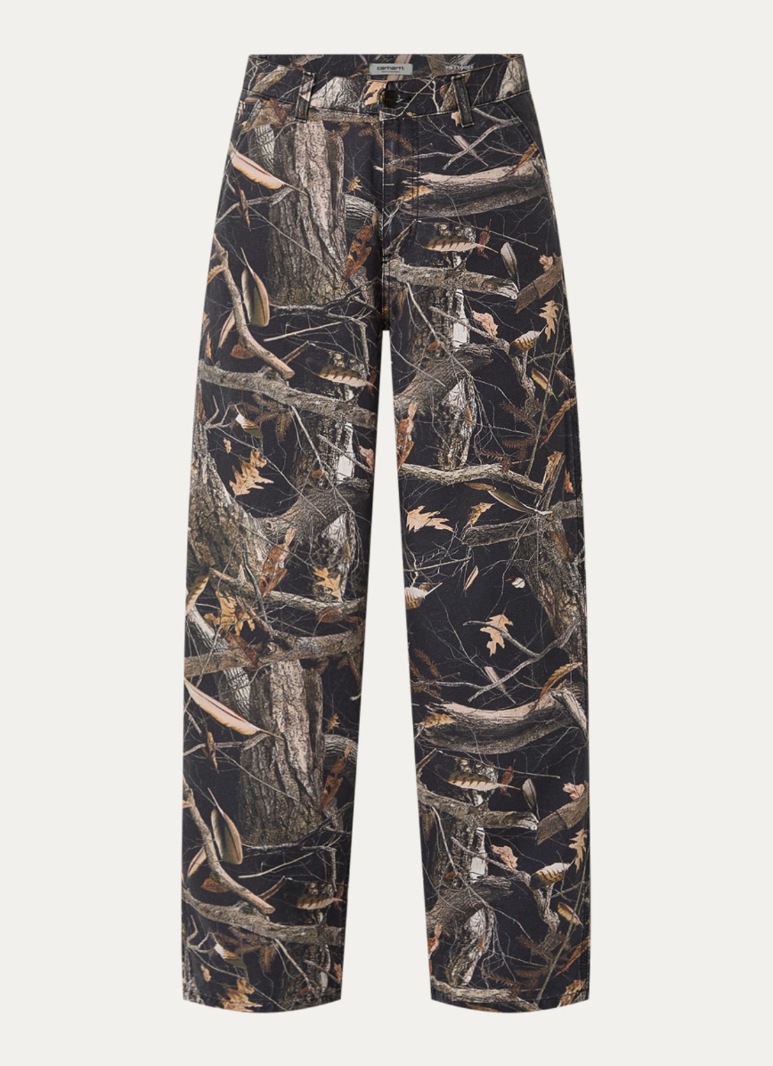 Carhartt WIP Brandon high waist straight leg jeans met print - voorkant 4 antraciet