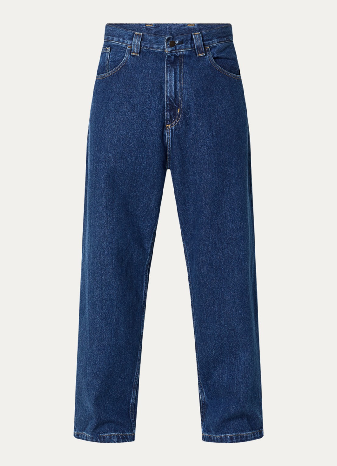 Carhartt WIP Brandon straight fit jeans met donkere wassing - voorkant 4 indigo