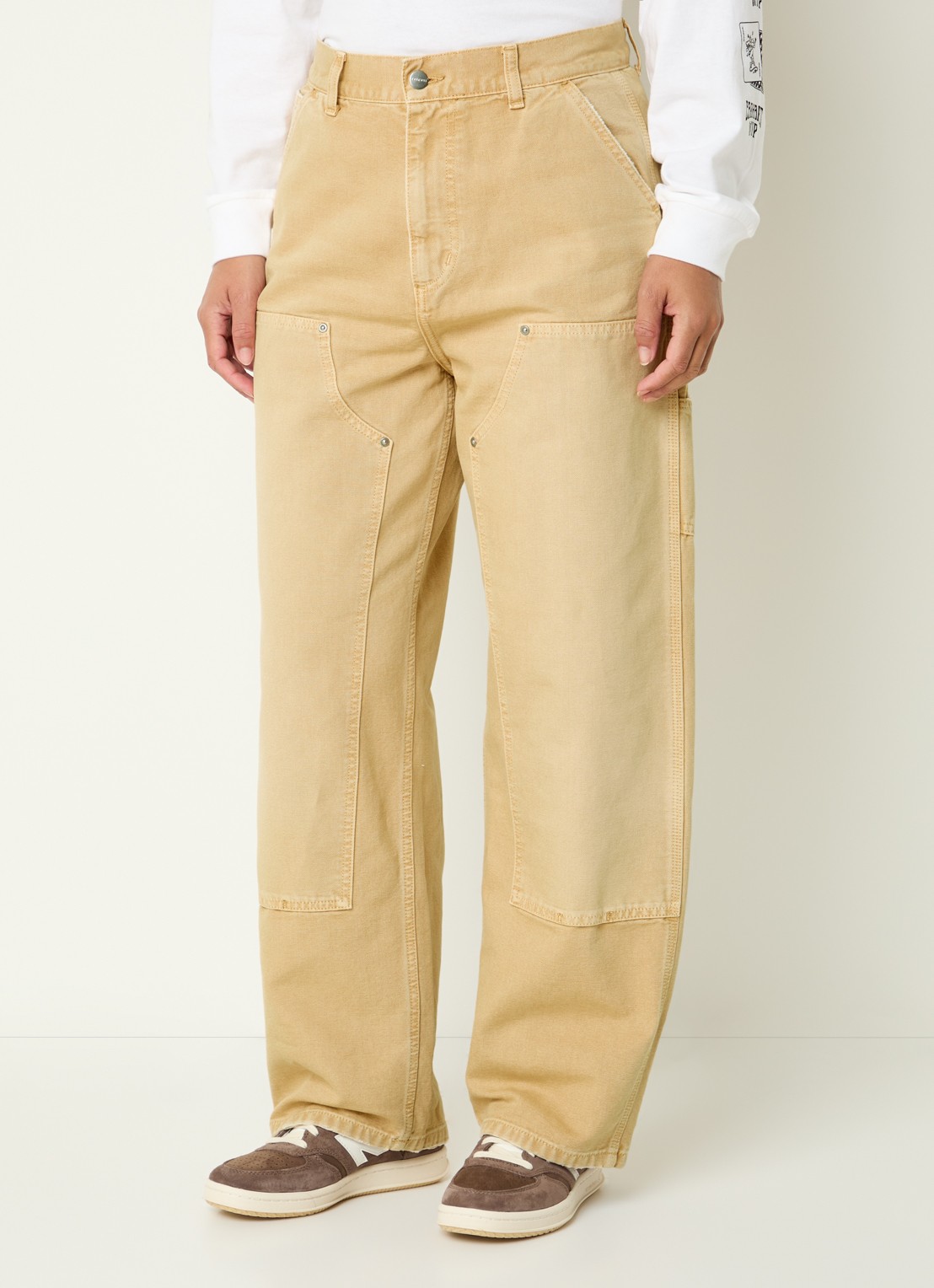 Carhartt WIP Brandon straight leg jeans met gekleurde wassing - detail 4 mosterd