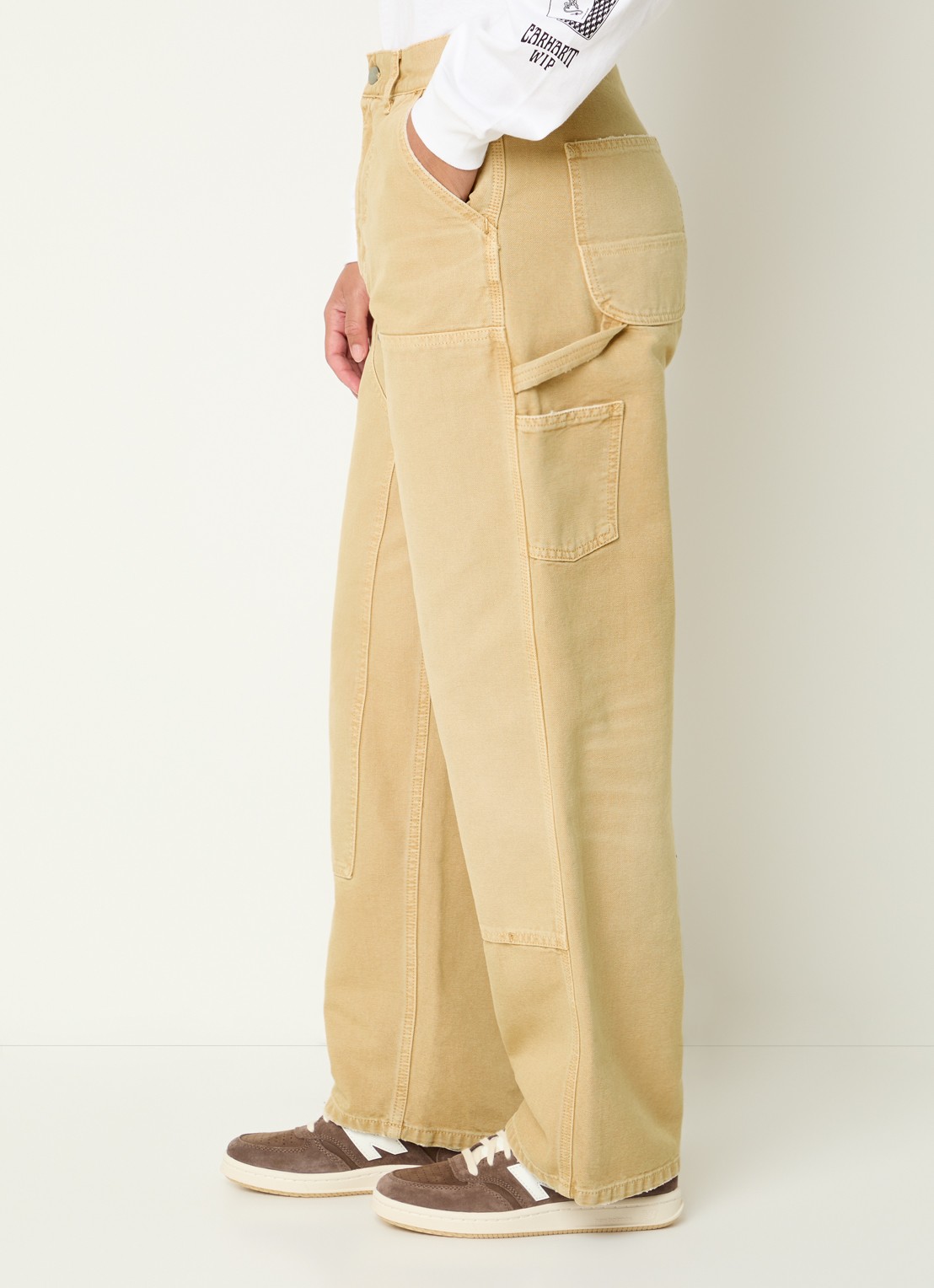 Carhartt WIP Brandon straight leg jeans met gekleurde wassing - detail 5 mosterd