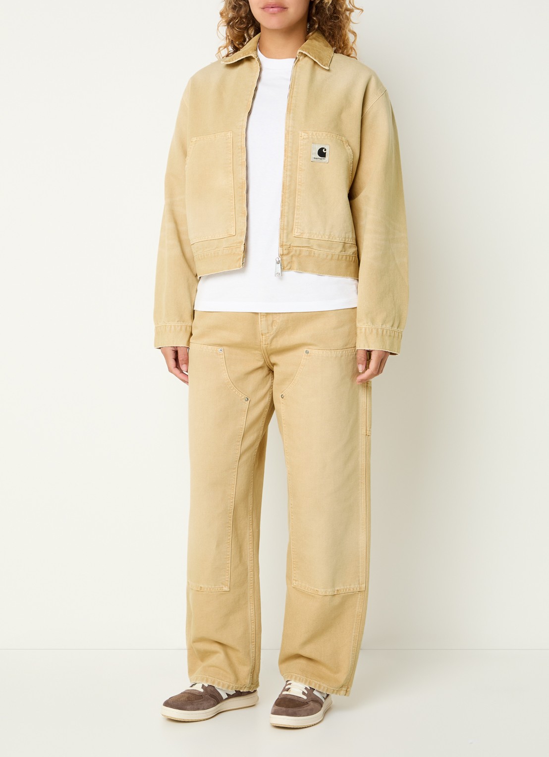 Carhartt WIP Brandon straight leg jeans met gekleurde wassing - voorkant 3 mosterd