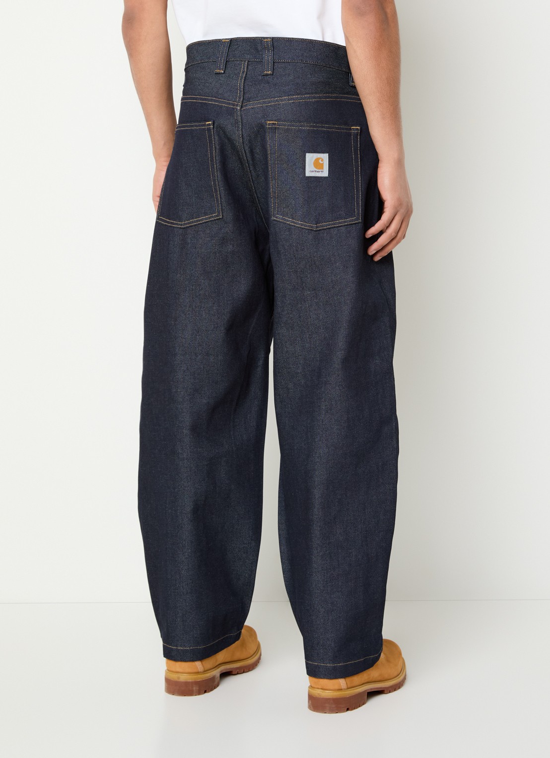 Carhartt WIP Brandon tapered fit jeans met donkere wassing - achterkant 3 indigo