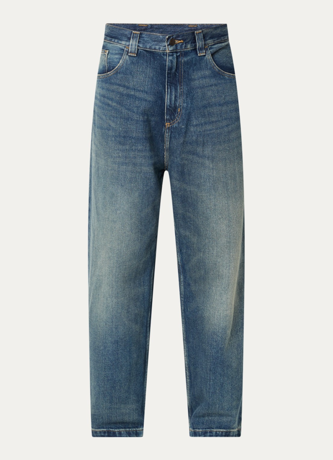 Carhartt WIP Brandon wide leg jeans met steekzakken - voorkant 3 indigo