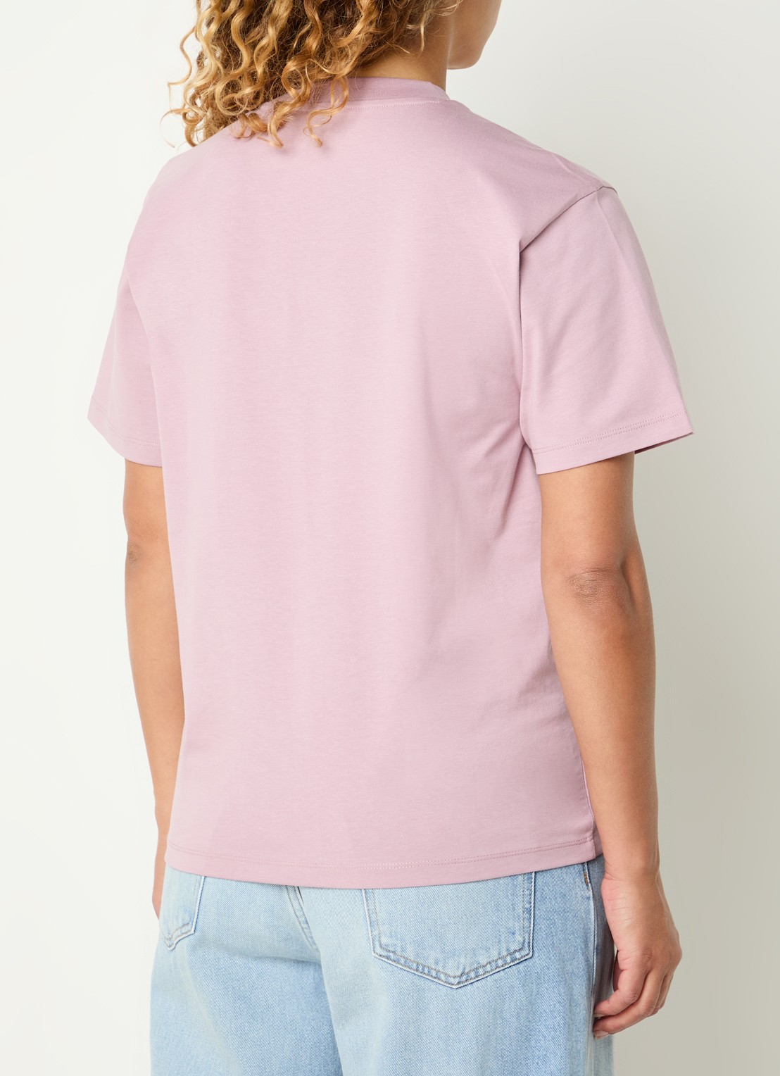 Carhartt WIP Bumper Sticker T-shirt met print - achterkant 4 oudroze