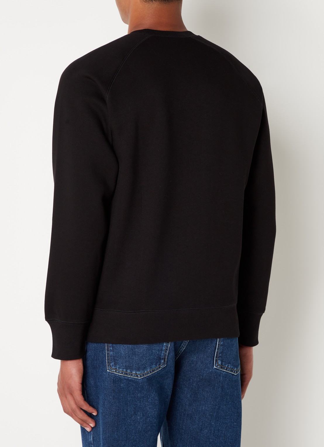 Carhartt WIP Chase sweater met logo - achterkant zwart