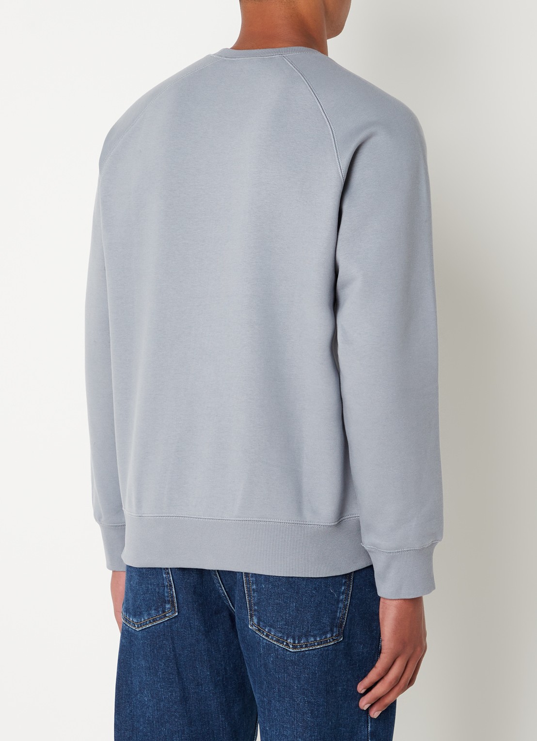 Carhartt WIP Chase sweater met logo - achterkant grijs