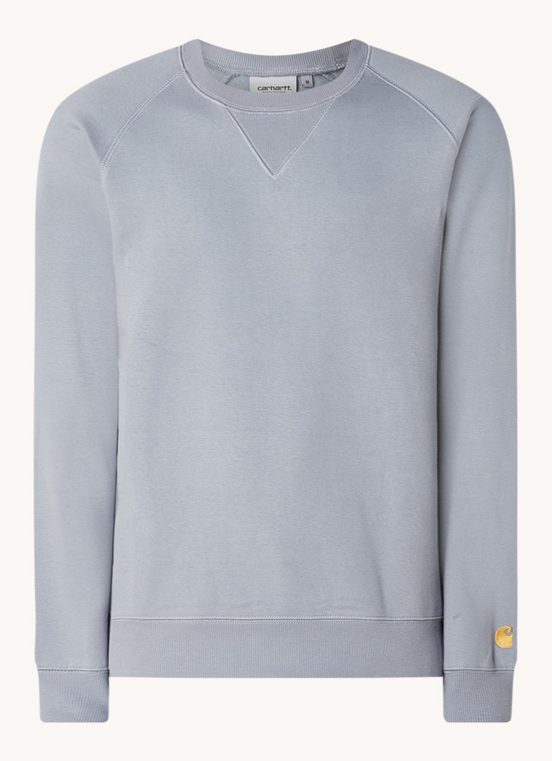Carhartt WIP Chase sweater met logo - voorkant 2 grijs