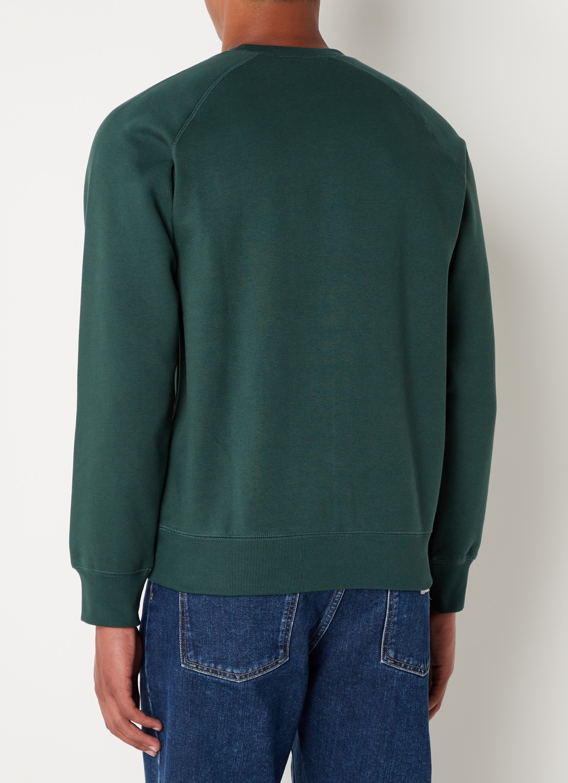 Carhartt WIP Chase sweater met logo - achterkant groen