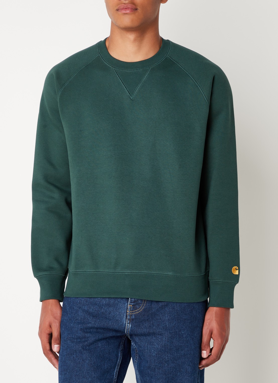 Carhartt WIP Chase sweater met logo - detail 2 groen