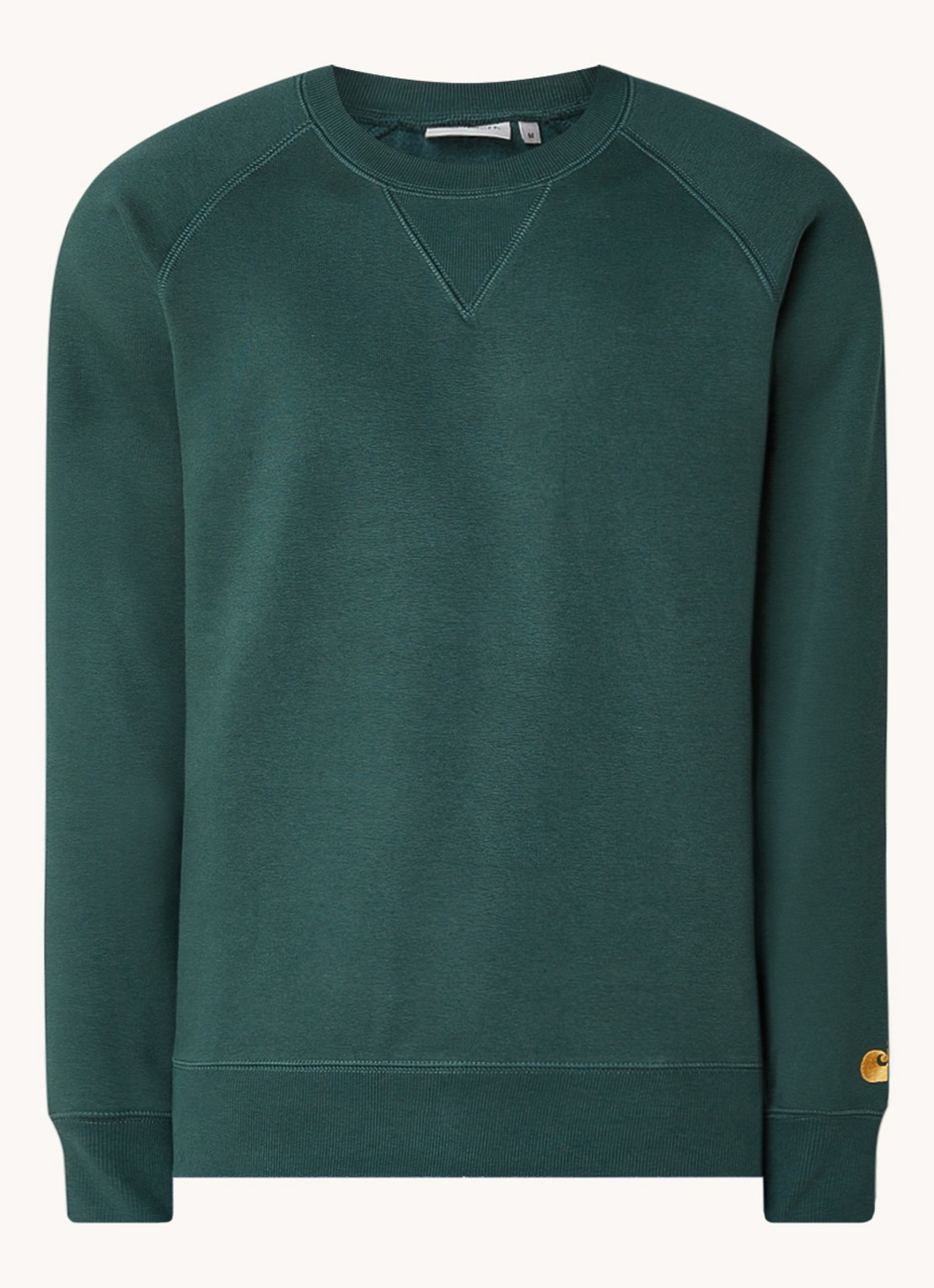 Carhartt WIP Chase sweater met logo - voorkant 3 groen