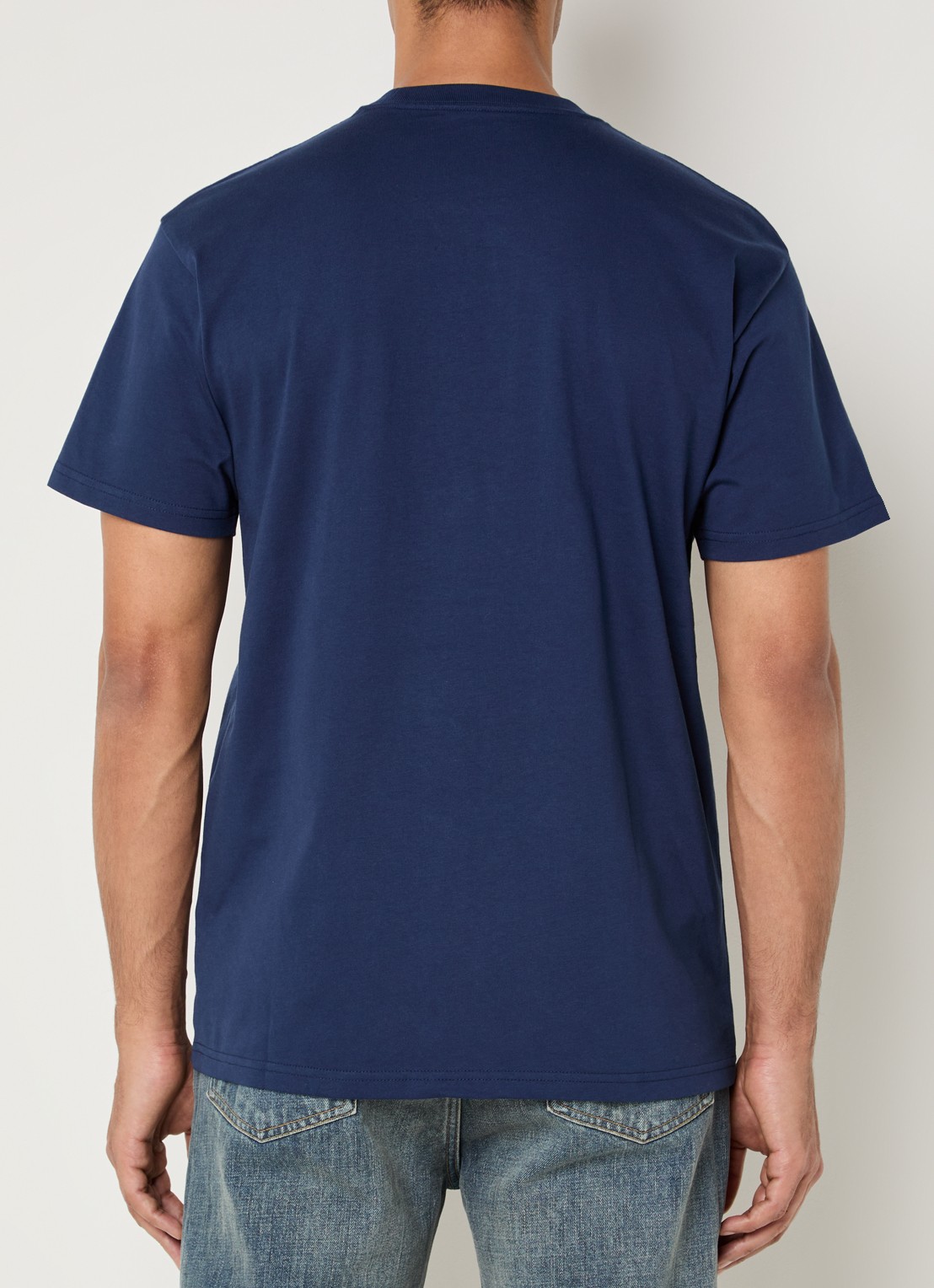 Carhartt WIP Chase T-shirt met logo - achterkant 3 donkerblauw