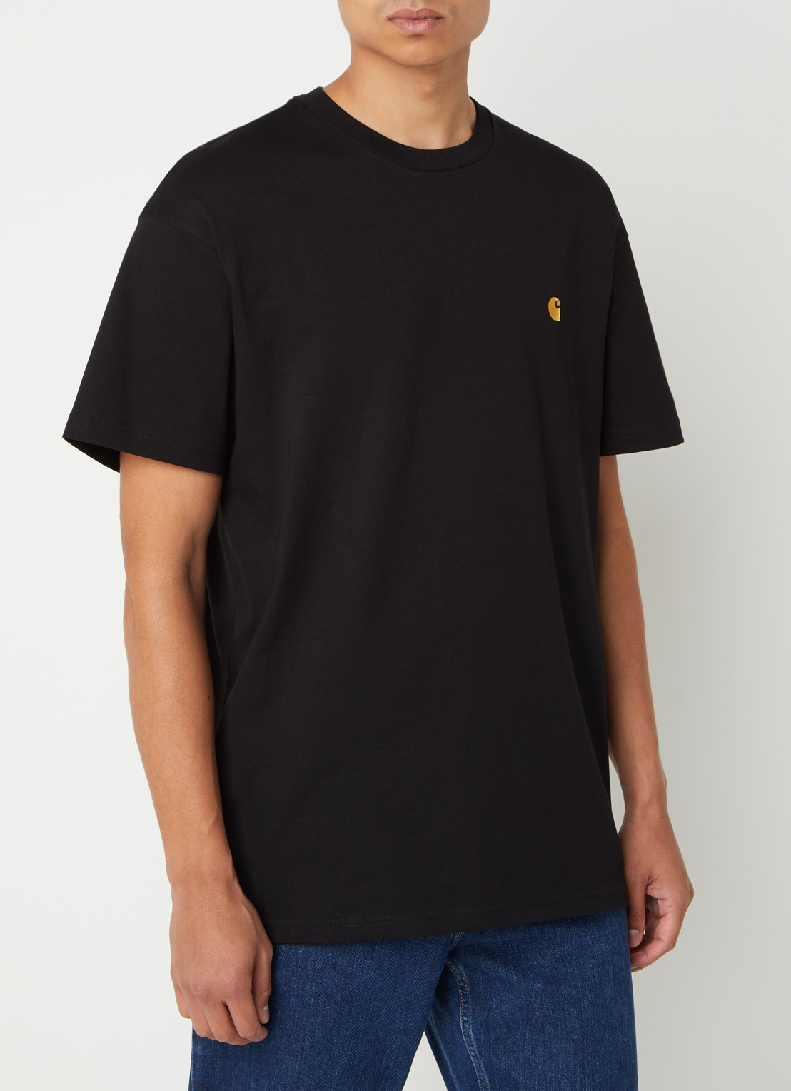 Carhartt WIP Chase T-shirt met logo - detail 3 zwart