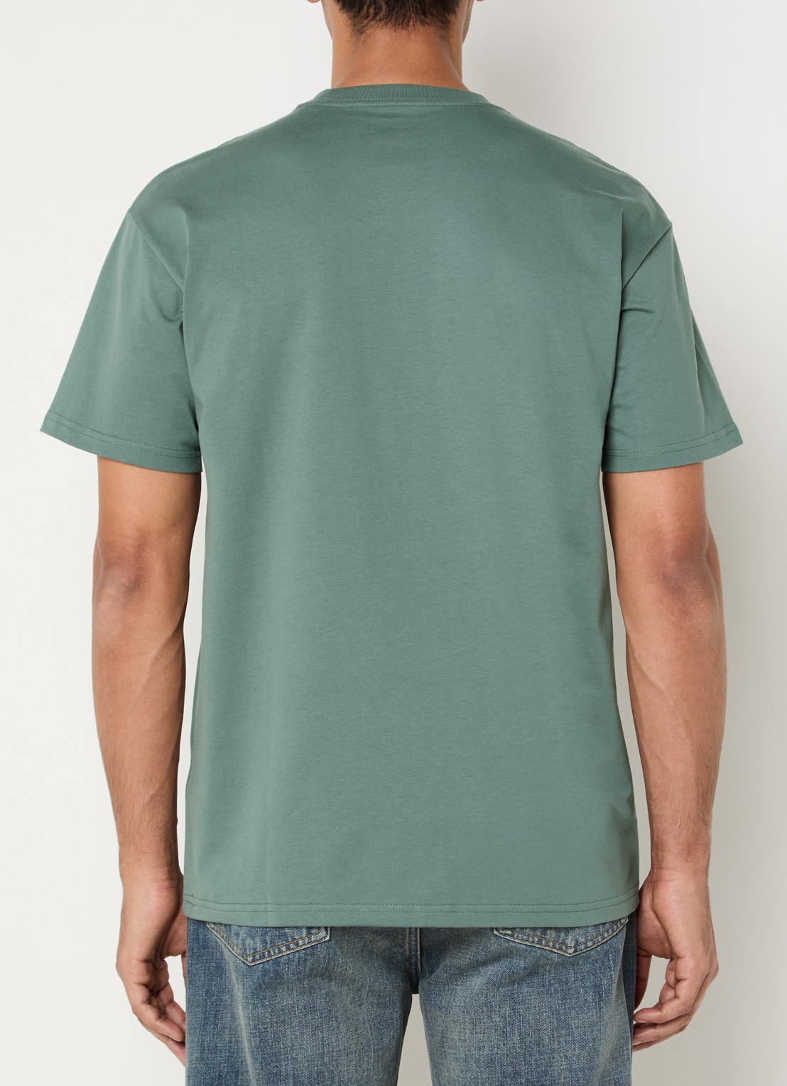 Carhartt WIP Chase T-shirt met logo - achterkant 3 groen