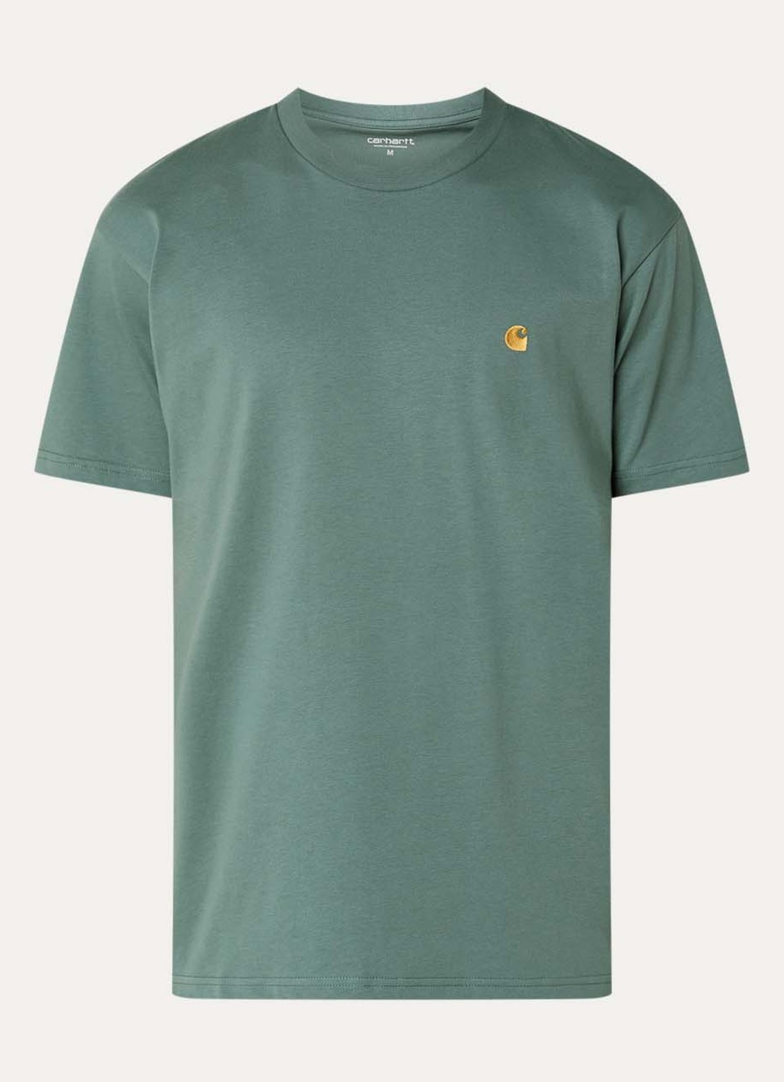 Carhartt WIP Chase T-shirt met logo - voorkant groen