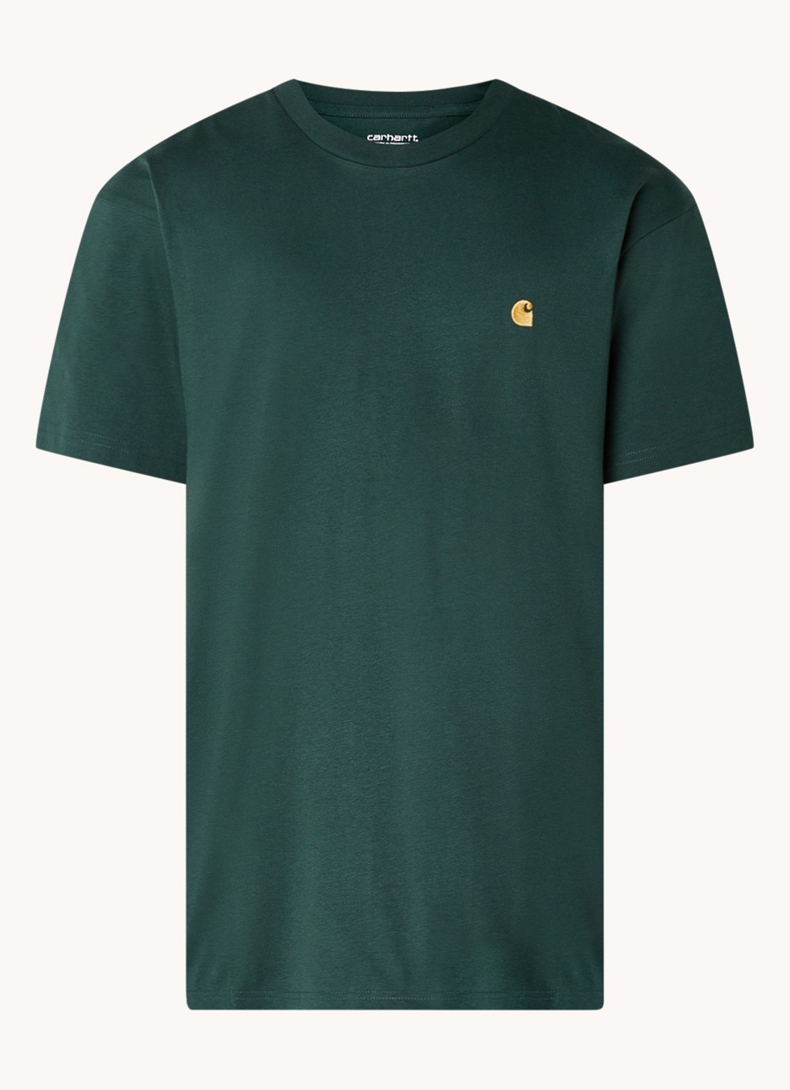 Carhartt WIP Chase T-shirt met logo - voorkant 2 groen