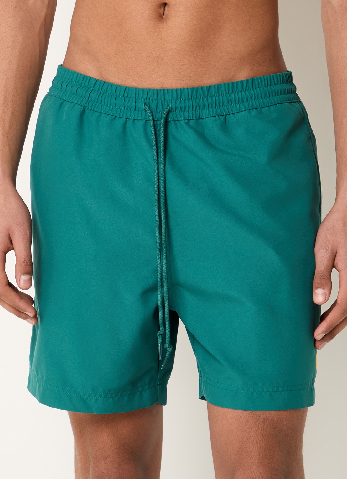 Carhartt WIP Chase zwemshorts met steekzakken en logo - detail 4 zeegroen