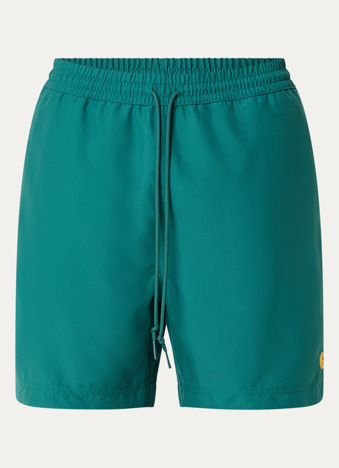 Carhartt WIP Chase zwemshorts met steekzakken en logo - voorkant 2 zeegroen